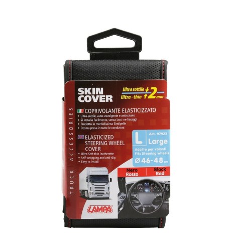 Coprivolante elasticizzato Camion ultra sottile Nero Rosso 46 48cm