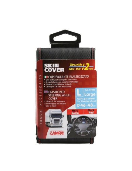 Coprivolante elasticizzato Camion ultra sottile Nero Rosso 46 48cm