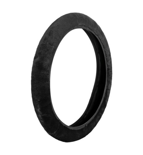 Coprivolante elasticizzato in pelliccia sintetica 36 42cm Nero