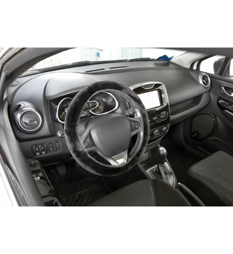 Coprivolante elasticizzato in pelliccia sintetica 36 42cm Nero