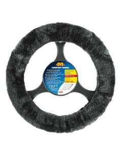 Coprivolante elasticizzato in vera pelliccia di montone 36 42cm Antracite
