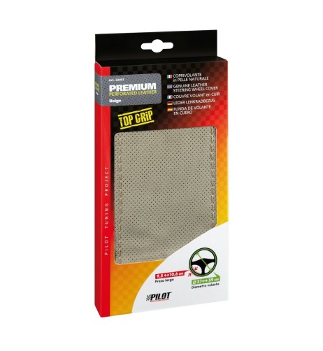 Coprivolante in pelle da cucire mod Premium II volante da 37 39cm Beige