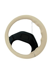 Coprivolante in pelle da cucire mod Premium volante da 37 39cm Beige 2