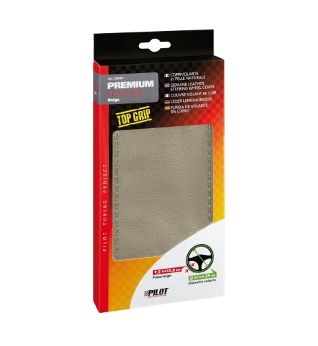 Coprivolante in pelle da cucire mod Premium volante da 37 39cm Beige