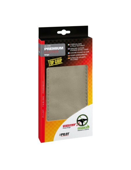 Coprivolante in pelle da cucire mod Premium volante da 37 39cm Beige