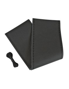 Coprivolante in pelle da cucire mod Premium volante da 37 39cm Nero