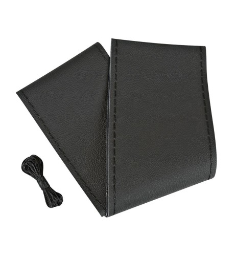 Coprivolante in pelle da cucire mod Premium volante da 37 39cm Nero