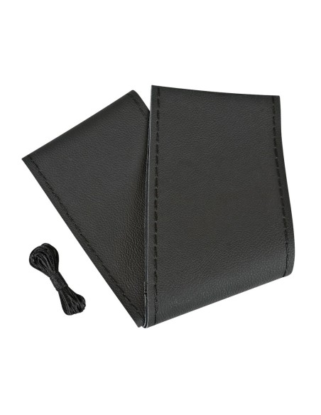 Coprivolante in pelle da cucire mod Premium volante da 37 39cm Nero
