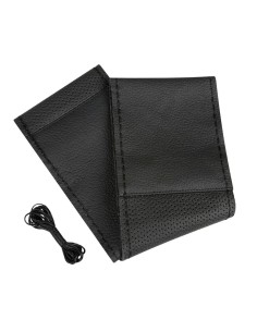 Coprivolante in pelle da cucire mod Sport volante da 37 39cm Nero