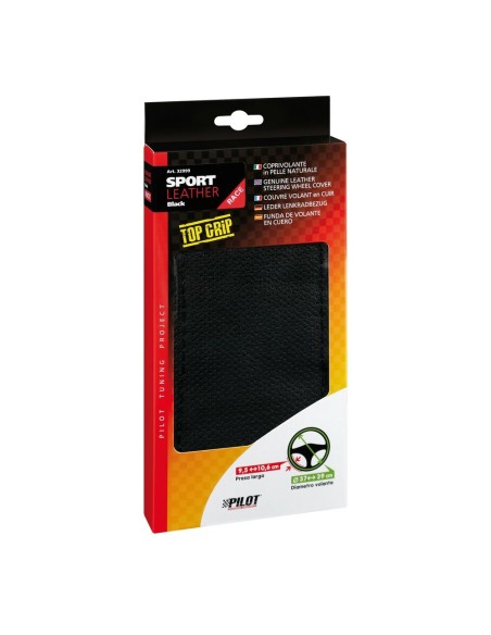 Coprivolante in pelle da cucire mod Sport volante da 37 39cm Nero