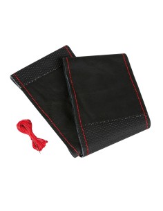 Coprivolante in pelle da cucire mod Sport volante da 37 39cm Nero Rosso