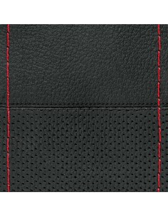 Coprivolante in pelle da cucire mod Sport volante da 37 39cm Nero Rosso 2
