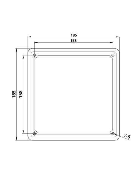 Cornice targa moto in acciaio Cromo 185x185mm