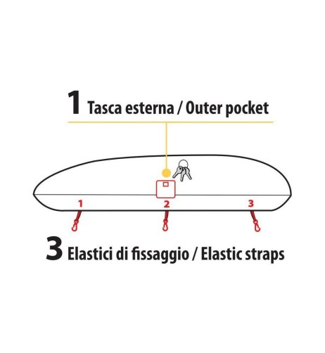 Cover protettiva per box da tetto XL 205 230cm