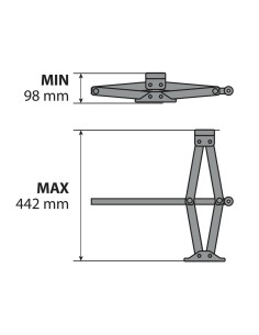 Cric a pantografo 2000 kg omologato 2