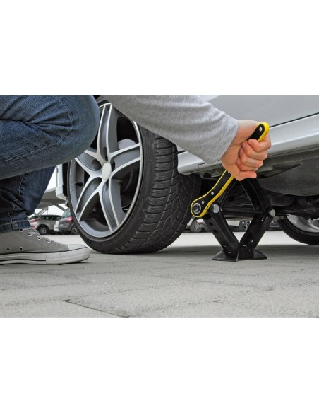 Cric a pantografo con cricchetto 1000 kg omologato