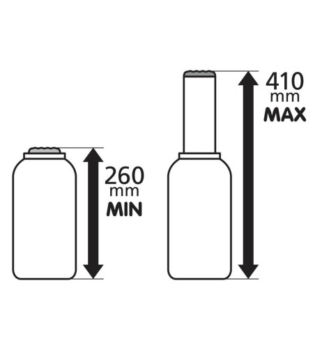 Cric idraulico omologato 50000Kg alzata 260 410mm