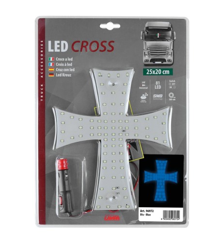Croce a Led 24V per Camion Blu