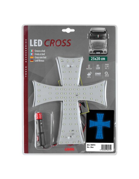 Croce a Led 24V per Camion Blu