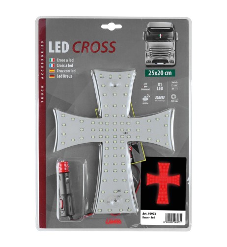 Croce a Led 24V per Camion Rosso
