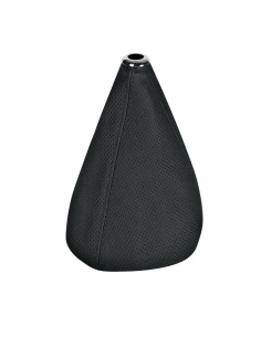 Cuffia leva cambio universale in pelle perforata nera 200mm