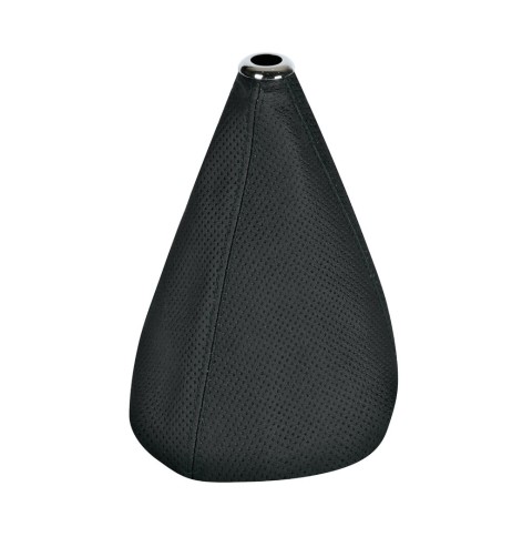 Cuffia leva cambio universale in pelle perforata nera 200mm