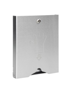 Dispenser in acciaio inox con serratura per guanti monouso
