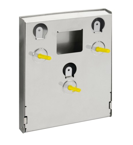 Dispenser in acciaio inox con serratura per guanti monouso