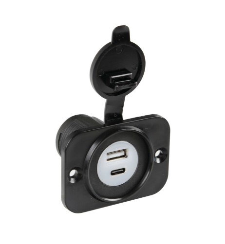 Doppia presa Usb A Usb C montaggio ad incasso 12 24V