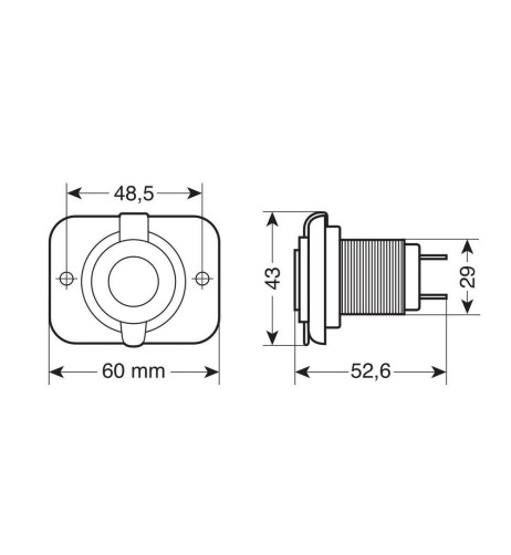 Doppia presa Usb A Usb C montaggio ad incasso 12 24V
