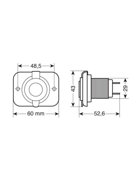 Doppia presa Usb A Usb C montaggio ad incasso 12 24V