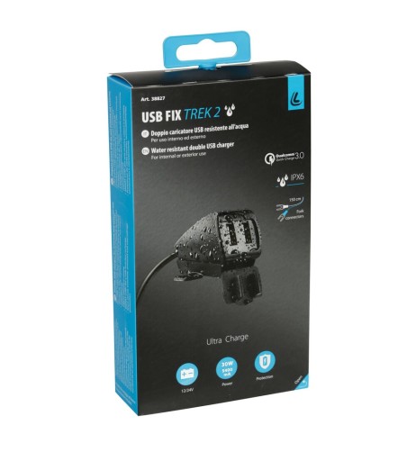 Doppio caricatore USB 12 24V impermeabile Ultra Fast Charge 5400mA