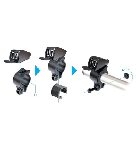 Doppio caricatore USB 12 24V impermeabile Ultra Fast Charge 5400mA per manu