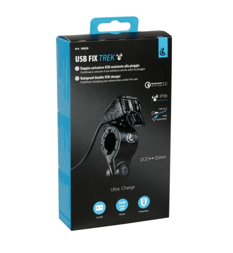 Doppio caricatore USB 12 24V impermeabile Ultra Fast Charge 5400mA per manu