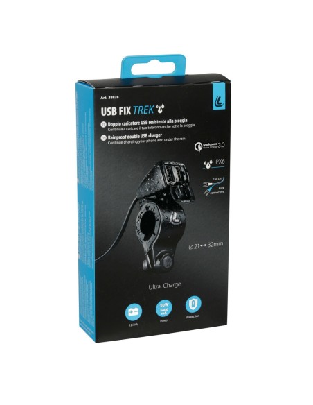 Doppio caricatore USB 12 24V impermeabile Ultra Fast Charge 5400mA per manu