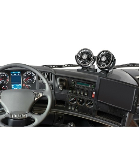 Doppio ventilatore diametro 11cm a due velocita camion 24V