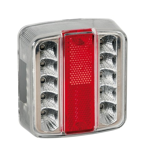 Fanale posteriore 12V a 14 LED omologato 5 funzioni