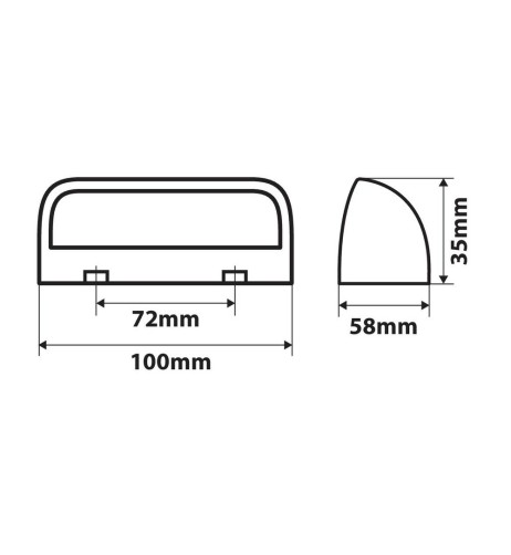 Fanale posteriore a LED illuminazione targa e luce di posizione 12 24V