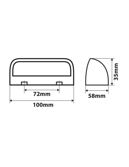 Fanale posteriore a LED illuminazione targa e luce di posizione 12 24V
