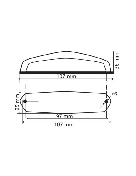 Fanale posteriore a led stop posizione luce targa moto omologato