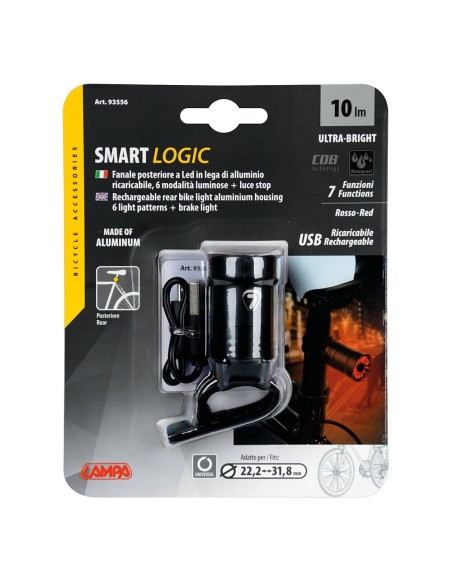Fanale posteriore Led per Bici ricaricabile USB