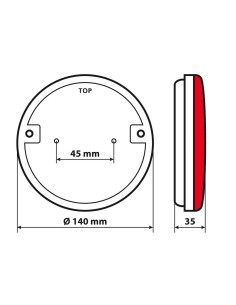 Fanale retromarcia O Led Dynamic 3 funzioni 12 24V omologato Destro 2