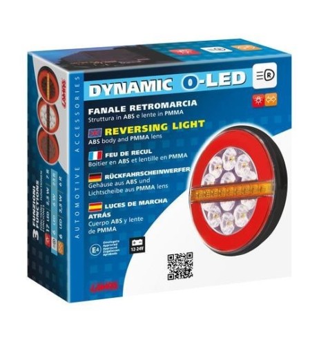 Fanale retromarcia O Led Dynamic 3 funzioni 12 24V omologato Sinistro
