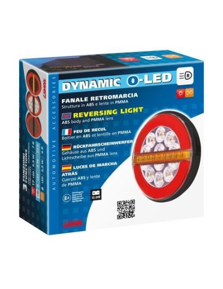 Fanale retromarcia O Led Dynamic 3 funzioni 12 24V omologato Sinistro