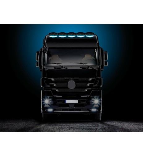 Faro alogeno profondita Pluton 12 24V con luce posizione LED 248x141mm