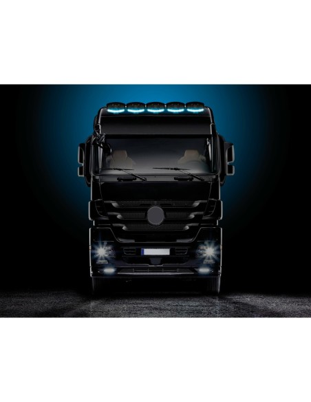 Faro alogeno profondita Pluton 12 24V con luce posizione LED 248x141mm