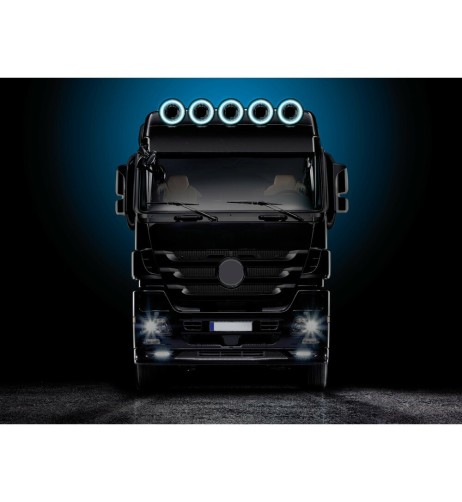 Faro alogeno profondita Saturn 12 24V con luce posizione LED 220mm