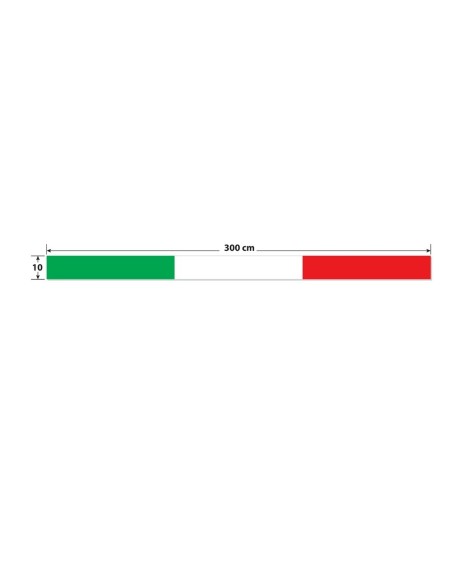 Fascia autoadesiva tricolore Italia per Camion 100x10cm