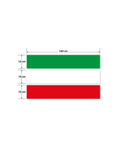 Fascia autoadesiva tricolore Italia per Camion 100x10cm 2