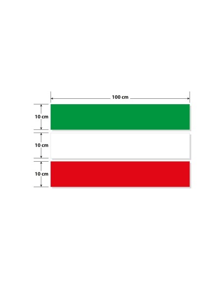 Fascia autoadesiva tricolore Italia per Camion 100x10cm